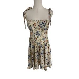 Floral Corset Dress Drop Waist Size Small Milkmaid Cottagecore